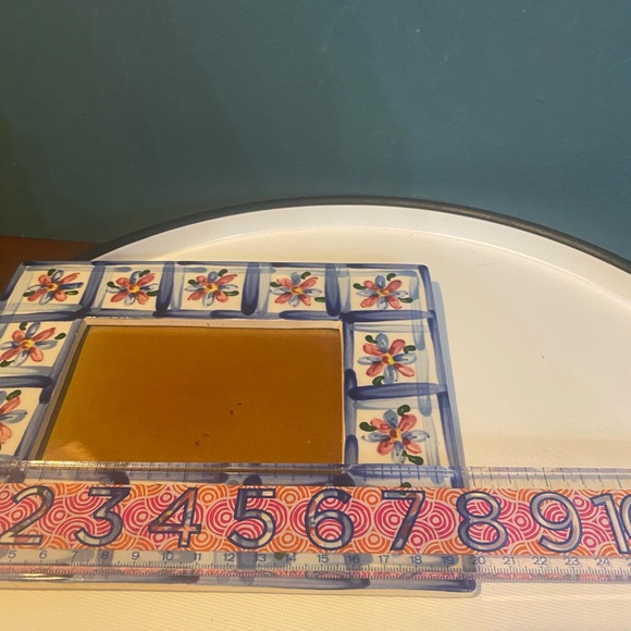 J. Duban Ceramic Hand Painted 3.5”x5” Photo Frame - Picture 5 of 8